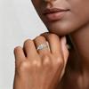 925 Sterling Silver V-Shaped Solitaire Ring Paved CZ Accent Minimalist Statement Ring for Women Daily Wear Trendy Jewelry