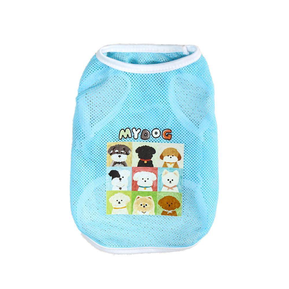 

Original Cat and Dog Summer Mesh Breathable Pet Thin Cute Cartoon Printed Clothes Bomei Golden Hair Bears Universal XS