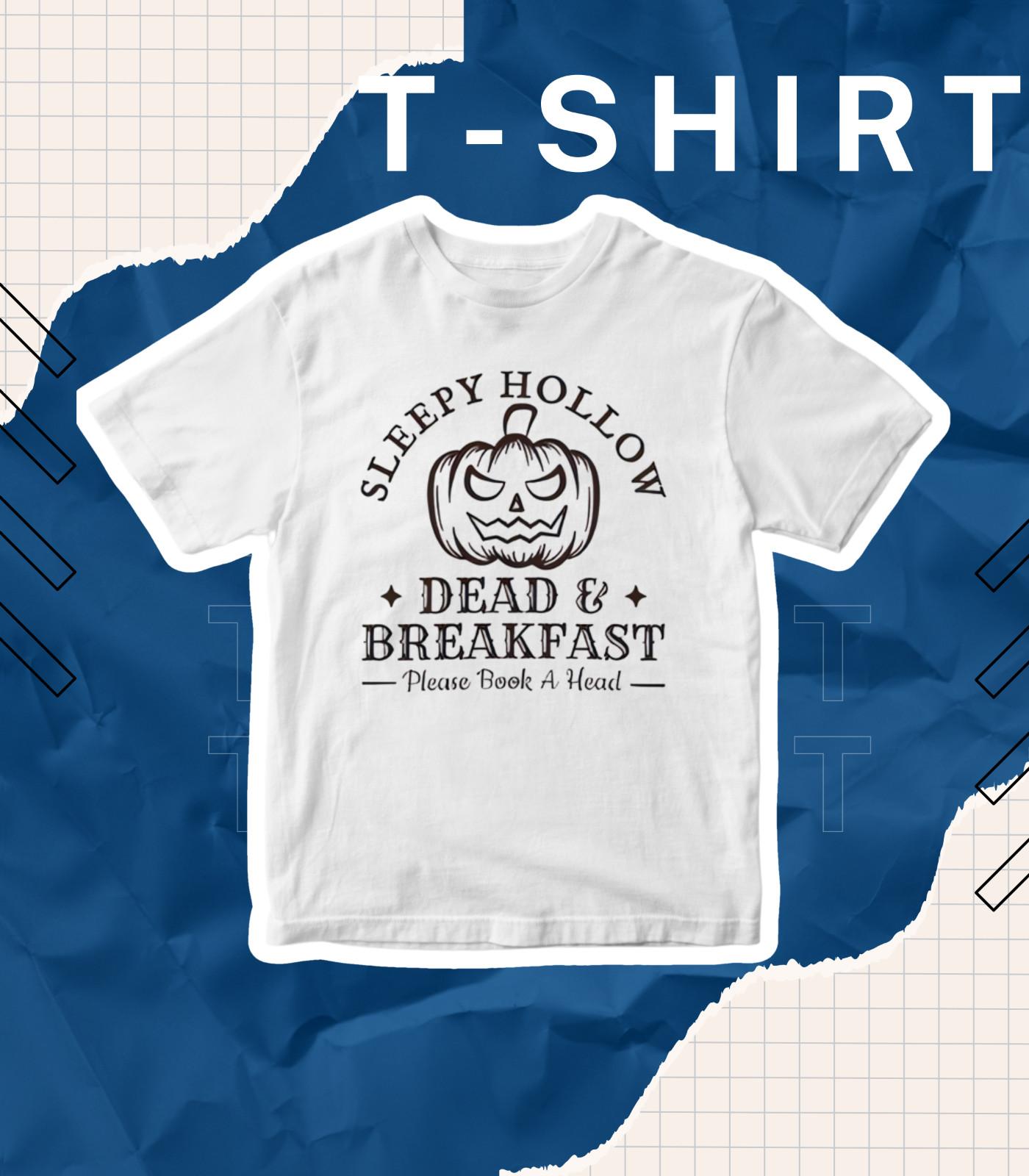 Sleepy Hollow Dead Breakfast Halloween T-Shirt Mens Womens Tees Top S-5XL Spooky Hallo. S