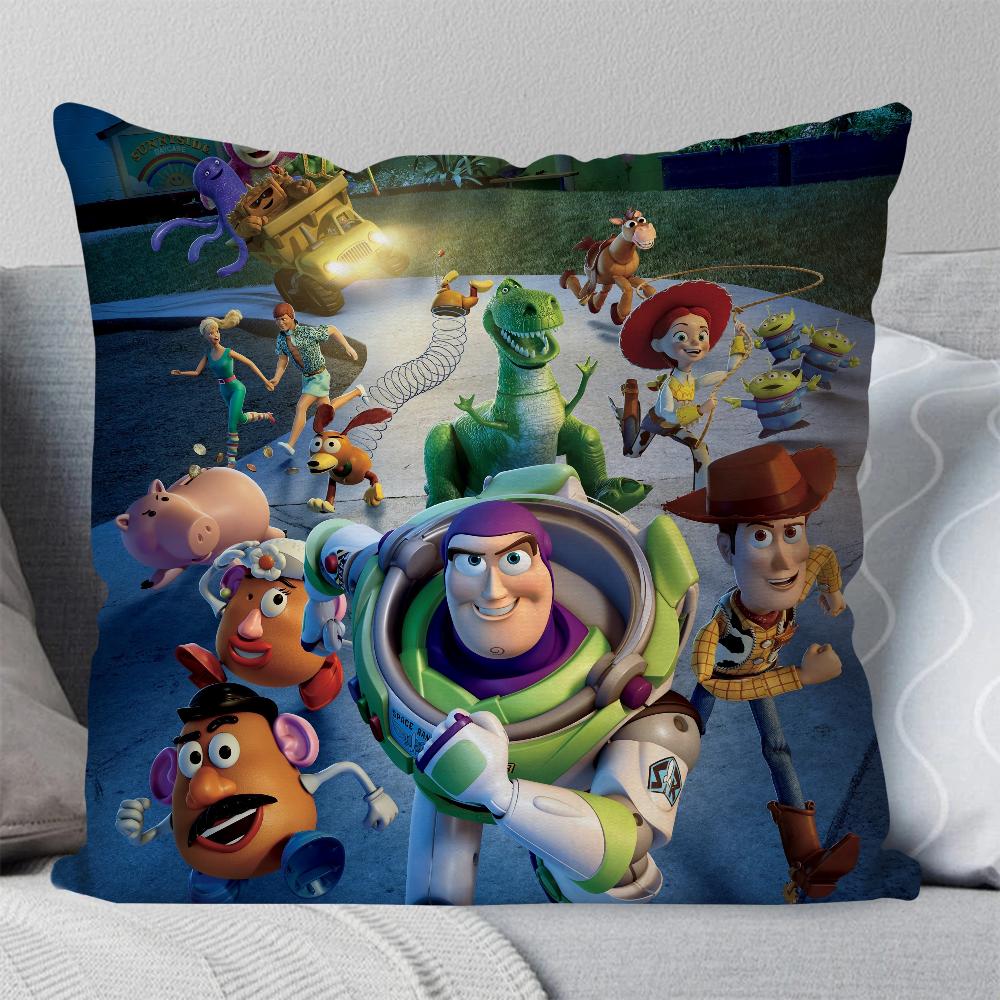 Animated Movie T-Toy S-Story Pillow Case Square Pillow Bedroom Sofa Leisure ComfortCushion Car Living Room Home Decoration 40X40