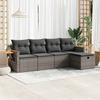 VidaXL Garden Furniture Set 5 Pcs with Grey Cushions Braided Resin 3325959