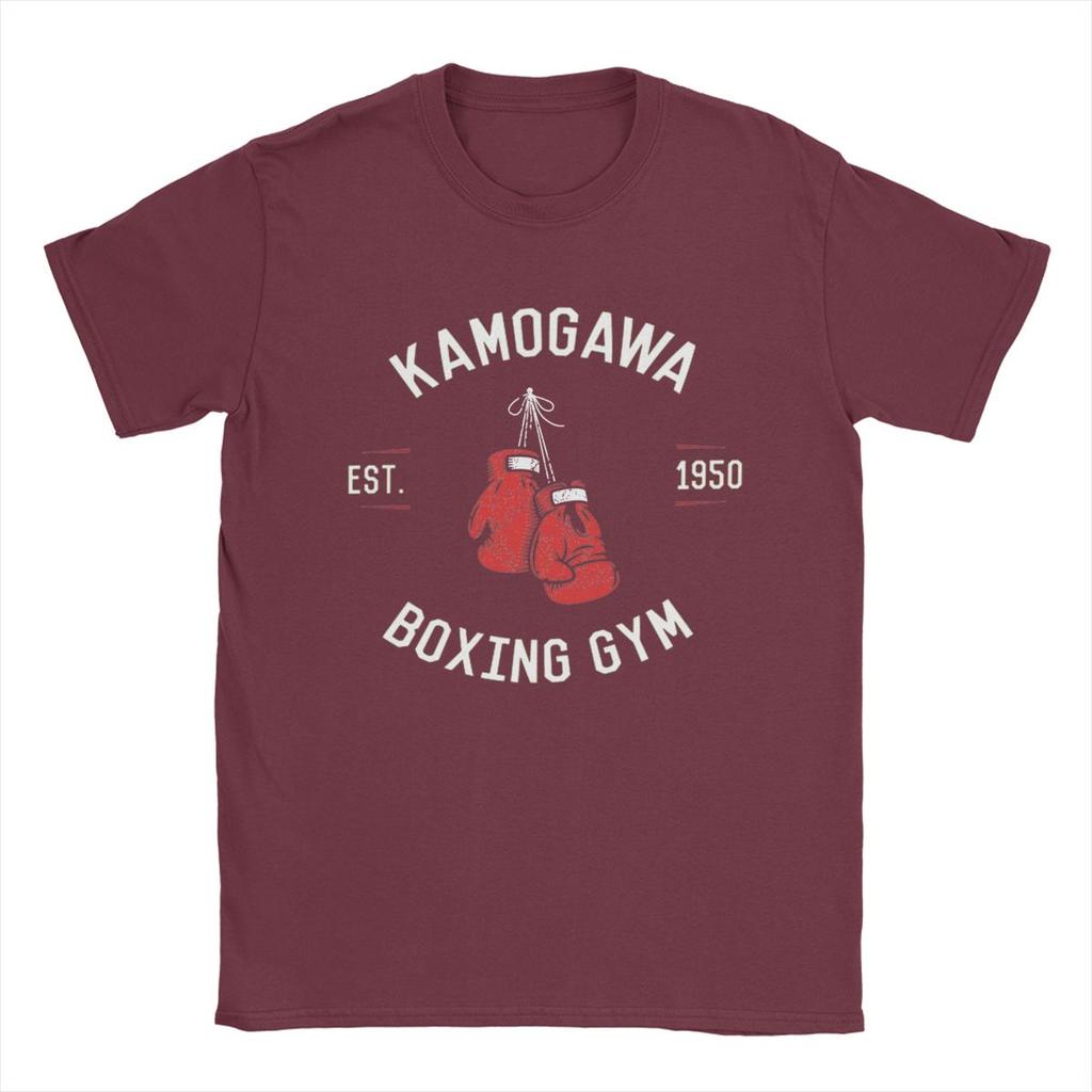 Amazing Hajime No Ippo Kamogawa Boxing Gym T-Shirt Men Crew Neck Pure Cotton T Shirt Anime Short Sleeve Tees Printed Clothing