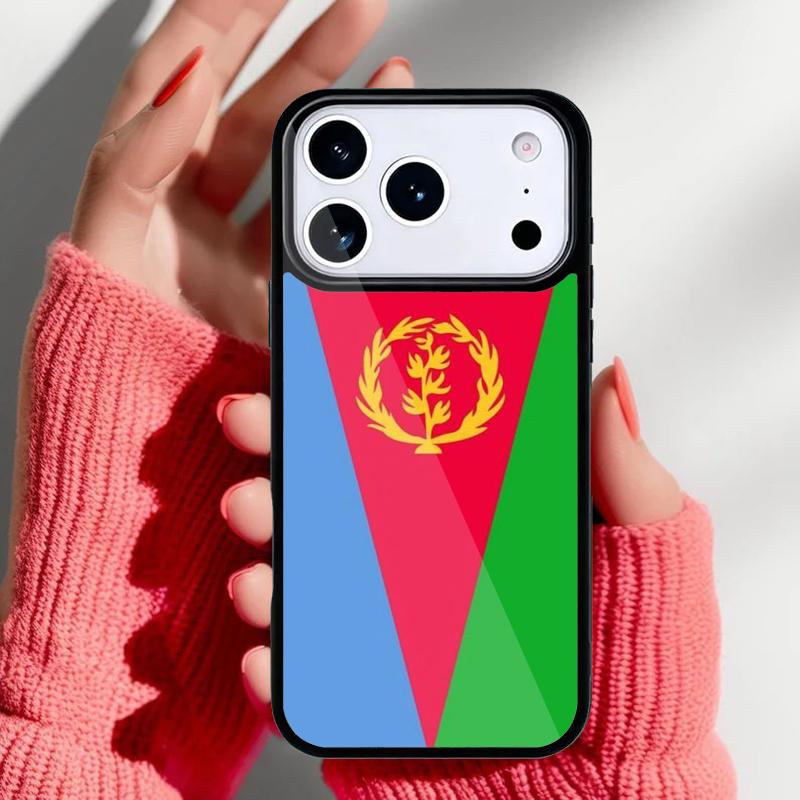 Eritrea Flag Phone Case for iPhone 17 16 15 14 13 Pro Max Back Cover for 12 11 Pro Coque