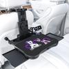 Luxury 360 Degree Rotating Multifunctional Car Dining Table ABS Folding Tray Cup Holder Beverage Rack Chair Back Interior Kits