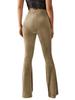 Women's Fashion Sexy High Waist Gold Velvet Ribbed Flared Pants
