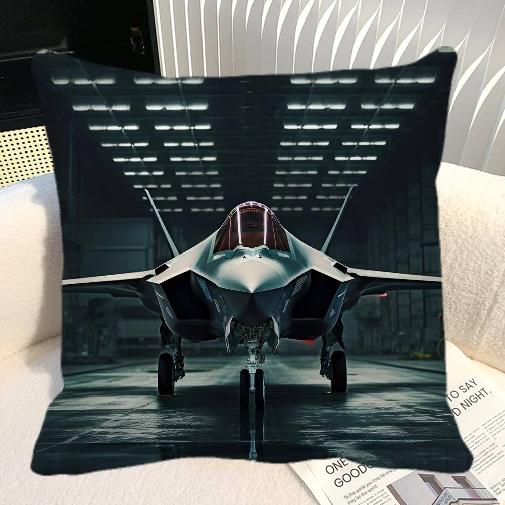 Combat Aircraft F Fighter Eurofighter Typhoon V Airplane Pillow Case Square Sofa Leisure Comfort Cushion Car Home Decoration