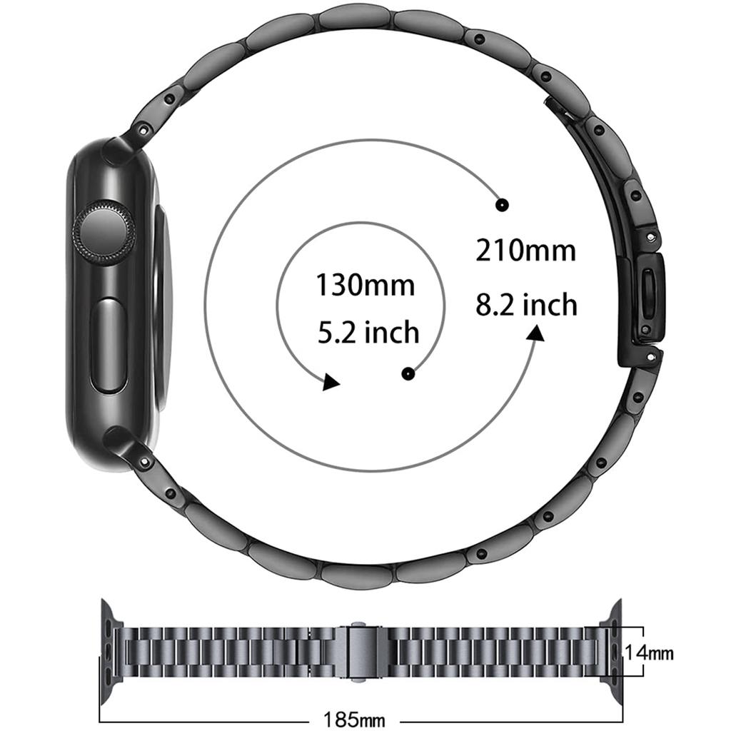 Stainless Steel Strap for Apple Watch Band 38mm 40mm 41mm Watch Strap 42mm 44mm 45mm 49mm Bracelet Sport Metal WatchBand for IWatch 8 7 SE 6 5 4 3 2 1