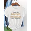 I Am In A GOOD MOOD, So Shut Your Mouth, Ladies' Round Neck Short Sleeve T-Shirt with Text Print