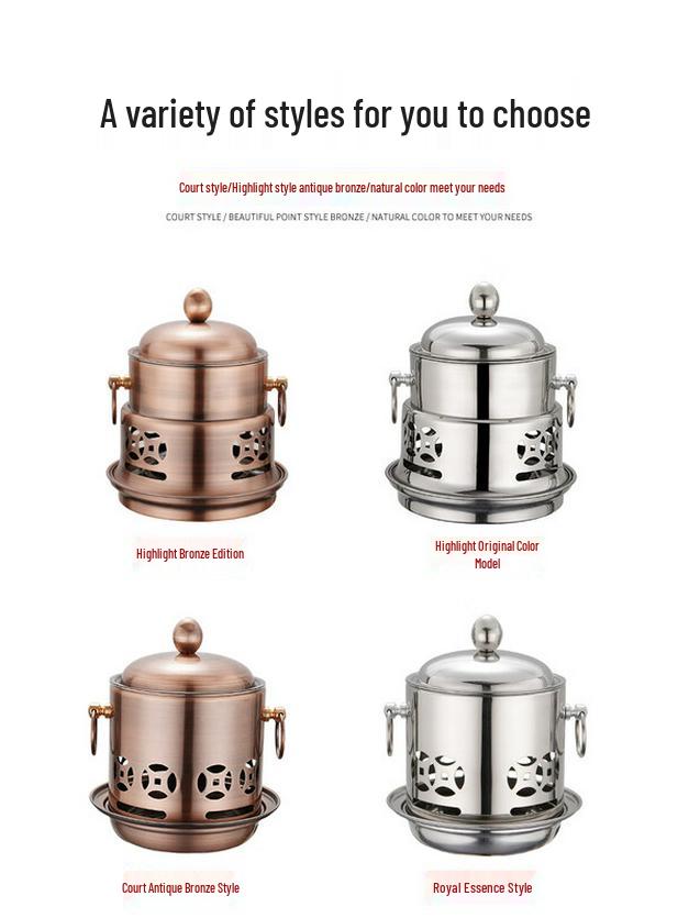 304 Stainless Steel Personal Alcohol Hot Pot