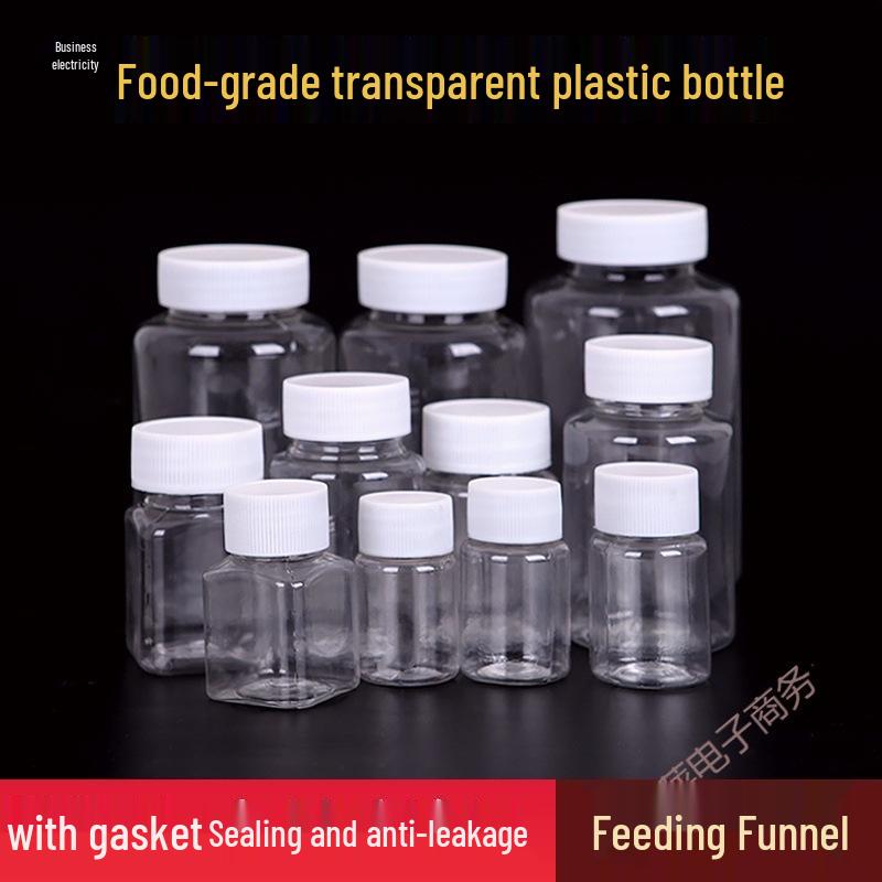 Transparent 0ml Small Plastic Dispensing Bottle with Sealed Lid for Liquid Medicine Samples