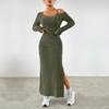 Elegant Women's Autumn/Winter Commute Style Two-Piece Set - Simple Fashion Sling Dress
