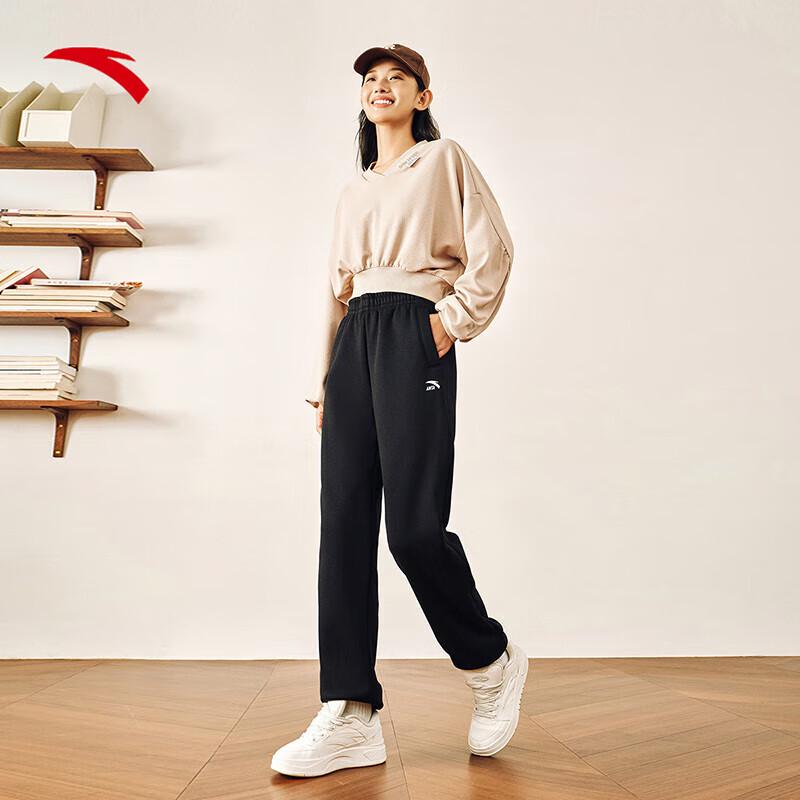Anta Women s Fleece-Lined Tapered Sweatpants M