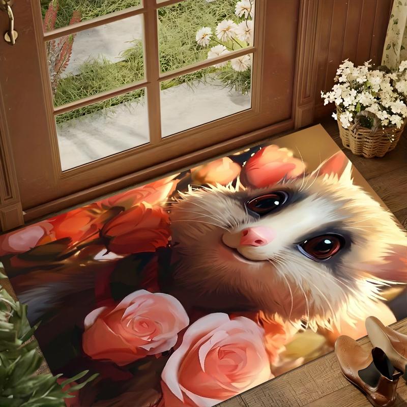 

Animal & Floral Kids Room Rug Non-Slip Carpets for Living Room Soft Floor Mat for Children s Spaces Home Alfombra Gift Rugs 40x60CM