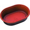 Chuo Kagaku Disposable Containers, CT Petit Donburi, Oval, Red-Black, Pack of 50, Size: Approx. 16.5 X 12 X 4 Cm, Made In Japan