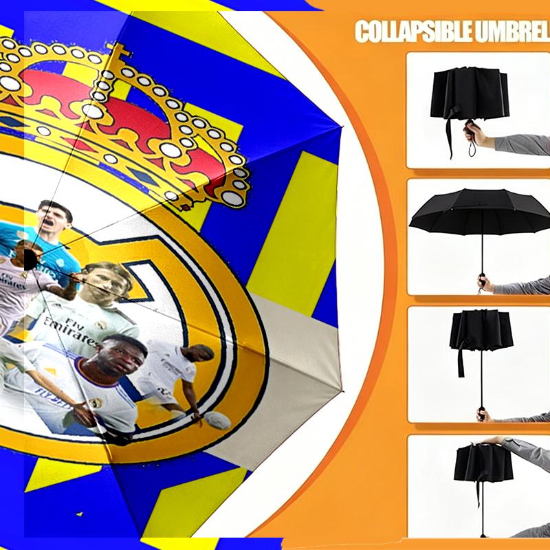 Football team Print Umbrella Automatic Opening/ Closing - Portable Foldable Design - Daily use for Travel/Outdoor - Gift for Birthday