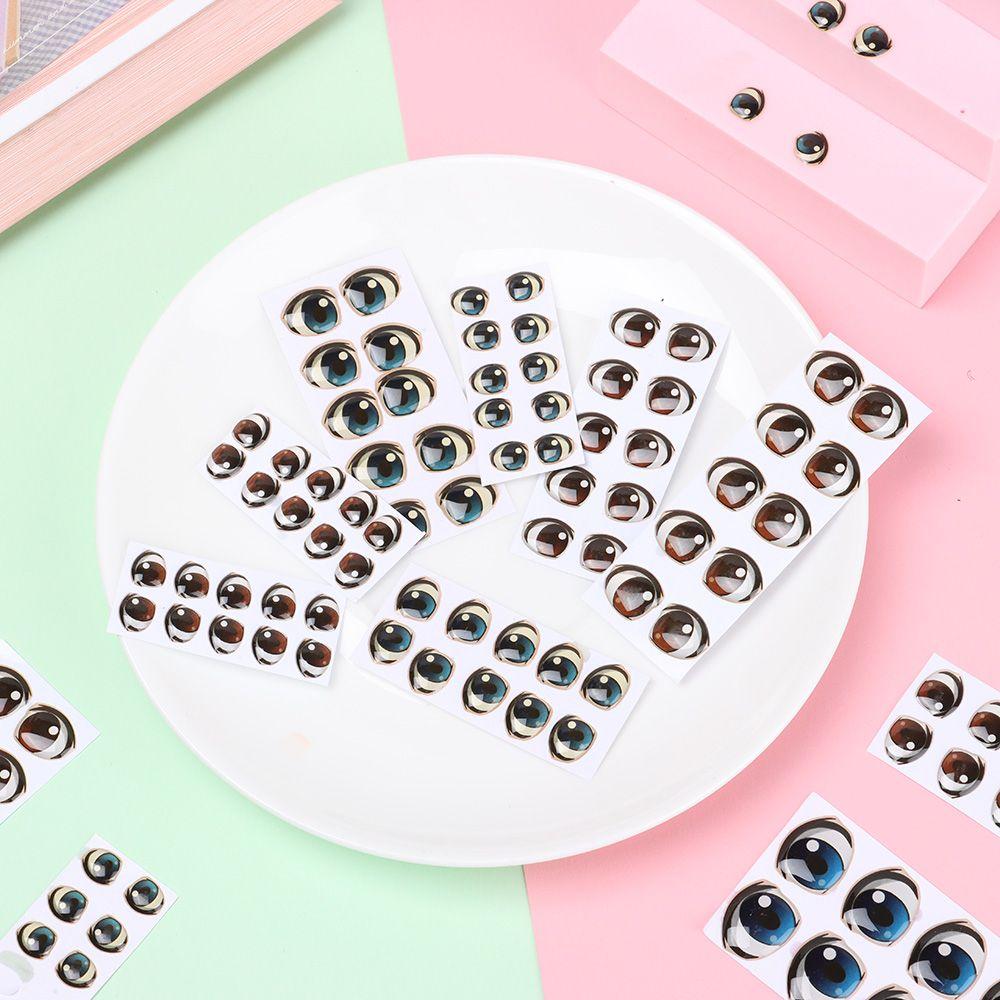 crystal Brown/blue Eye Chips Paper Cartoon Eyes Stickers Face Organ Paster Anime Figurine Doll