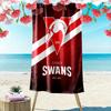 Sydney Swans 2D Flat Print Beach Towel, Large Soft Quick Dry Towel for Beach Camping Swimming.NSTJ0928348