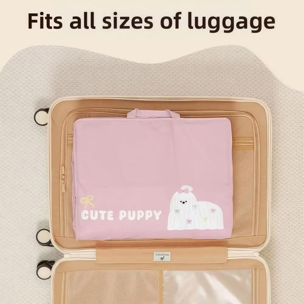 Foldable Design 7in1 Travel Handbag Washable Waterproof Luggage Storage Bag Space Saving Cartoon Pattern Clothes Packing Cube