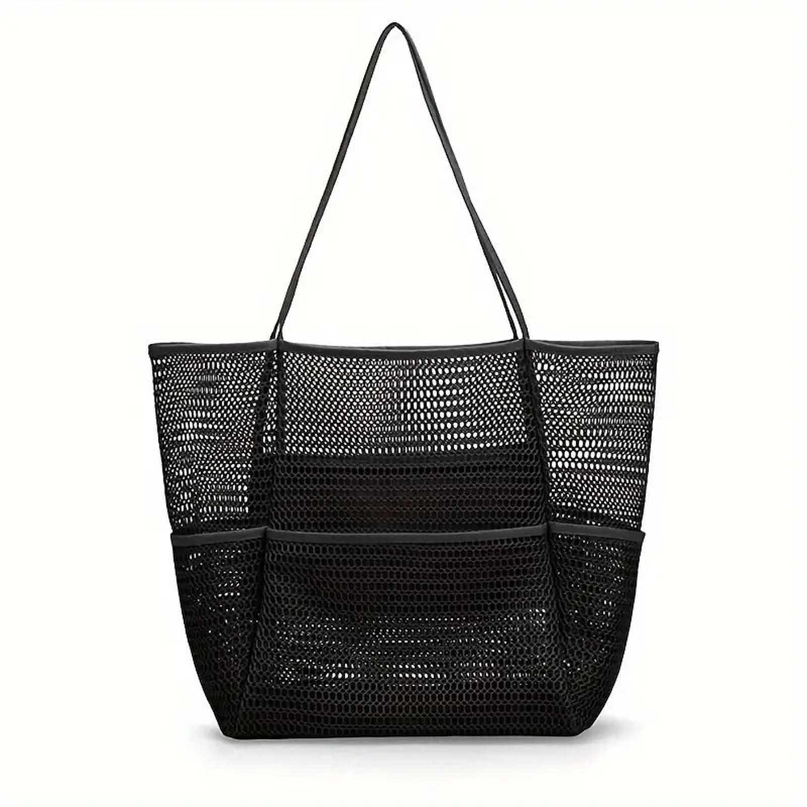 

Mesh Tote Bag Gifts For Mom Women Bag For Travel Pool Family Beach Vacation One Size чорний