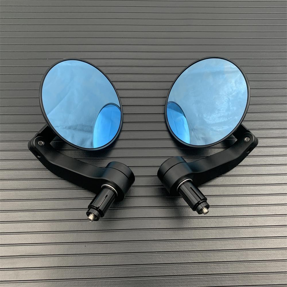 Universal Motorcycle Bar End Mirrors Round Cafe Racer Motorcycle Rear View Mirror For Vesspa Piaggio Ducati Scrambler 800 1200