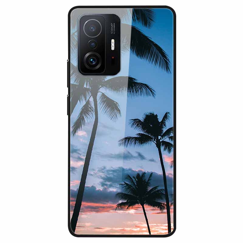 Luxury Case for Xiaomi Mi 11T Pro Cover Tempered Glass Cover for Xiaomi 11T 11 T Pro Phone Case for Xiaomi 11TPro Fundas 2021