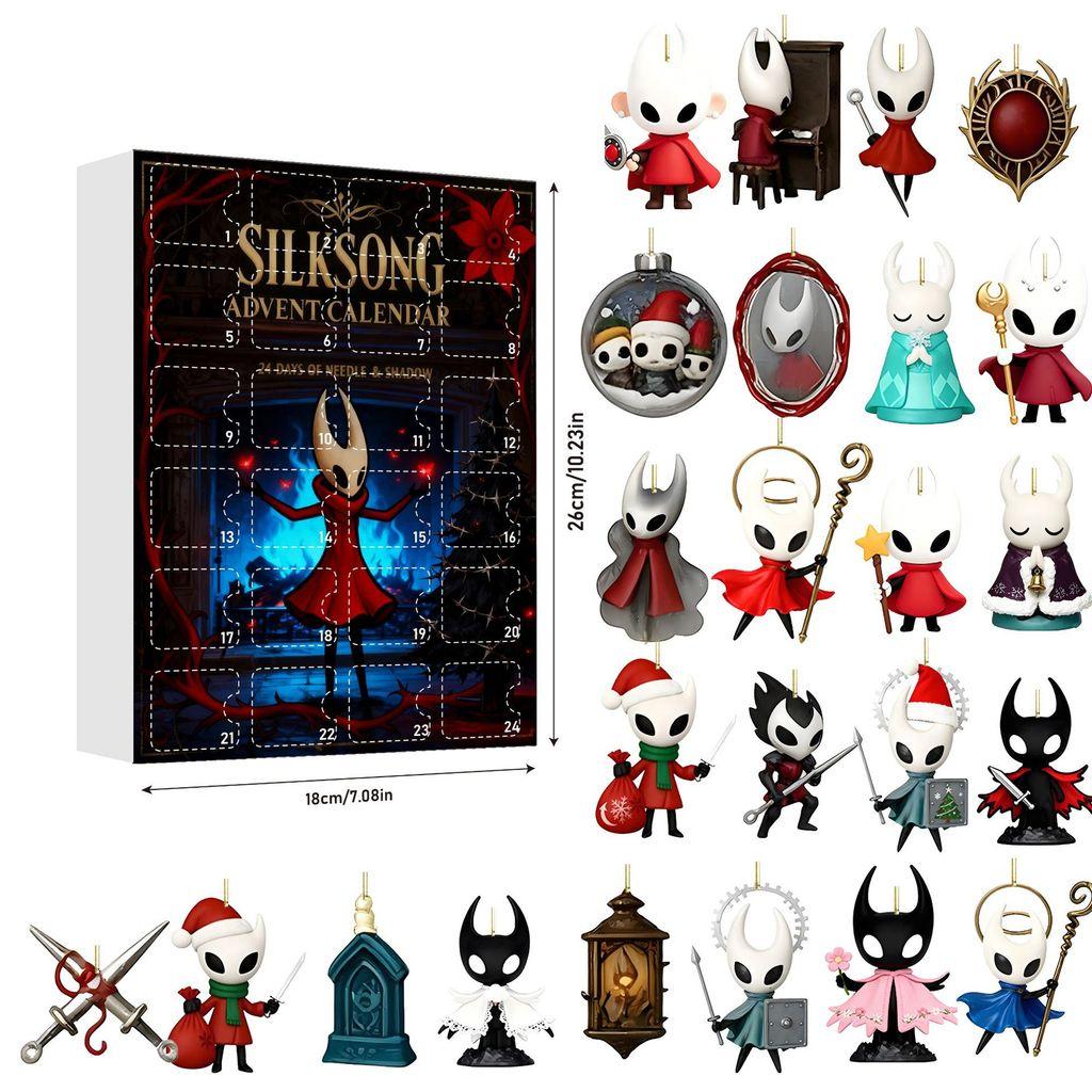Set di Ornamenti Acrilici a Tema Natalizio di Hollow Knight Silksong per Decorazioni Festive