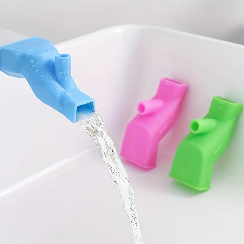3 Faucet Splash Extenders with Flexible Tube Connector - Leak-Proof, Durable Kitchen Sink Adapter Easy-Clean for Sink, Shower