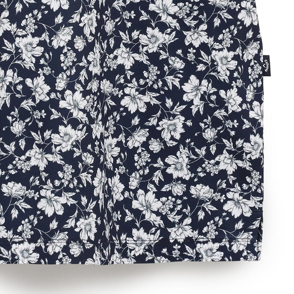 Kurzarm-Poloshirt Print Feuchtigkeit Schnell Golf C25134112 L [Callaway] Herren (Blumenmuster, Feuchtigkeitstransport, Trocknend) // 1120_Marineblau