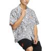 adidas Originals Trefoil SS22 Camicia Casual Stampata a Maniche Corte da Uomo Top Bianco HR6450
