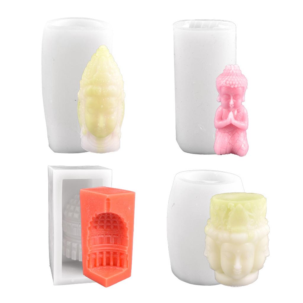 Candle Making Cylinder Candle Molds Silicone DIY 3D Aromatherapy Candle Handmade Gift Soap Clay Crafts Decorations Mold