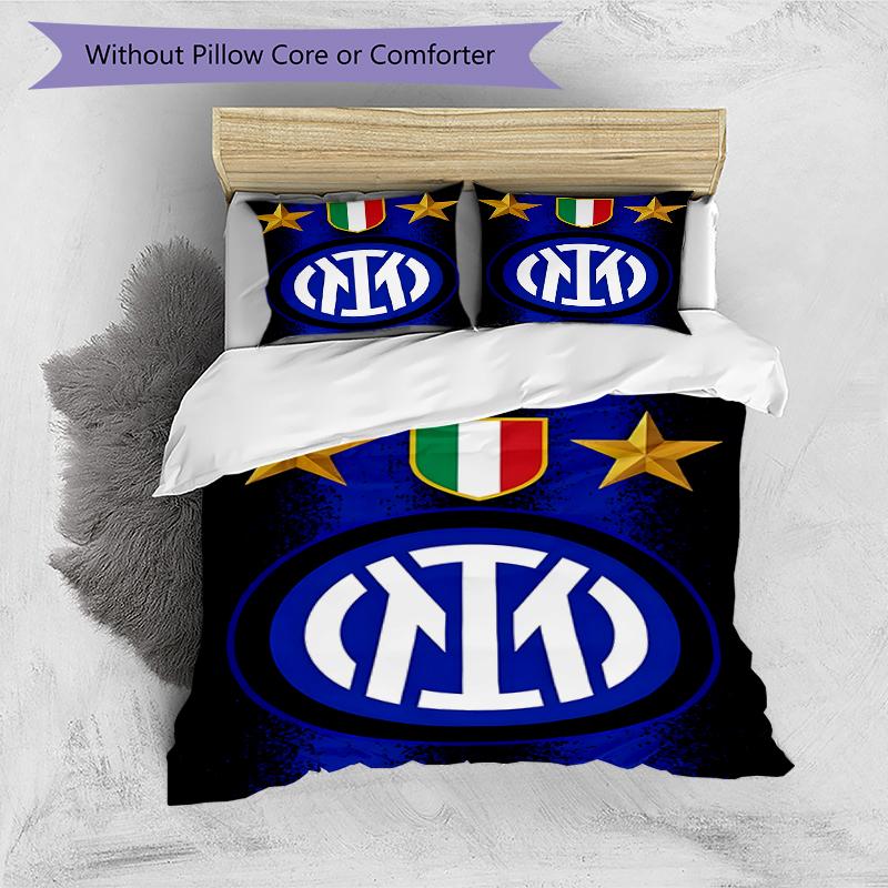 3pcs Football Team (8) Design Cover Set - HD Printed Bedding with 1 Cover and 2 Pillowcases - Perfect for Home and Dorm Decor
