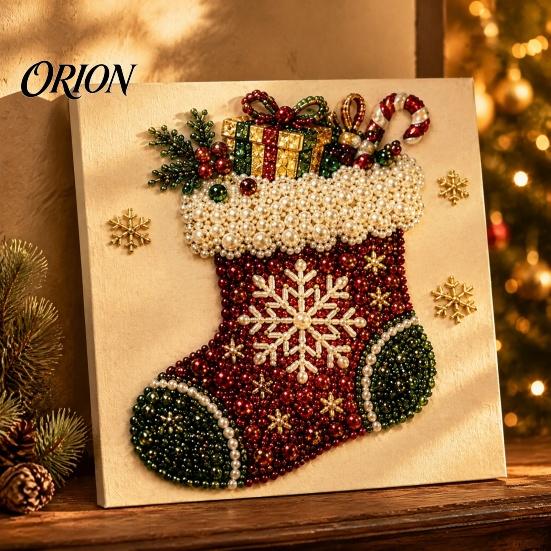 Kit di Artigianato per il Relax Fai da Te Pittura con Diamanti di Natale Kit Artistico con Cornice in Legno, Artigianato Decorativo, Ghirlanda/Babbo Natale Diamante Adulti Claus/Albero di Natale