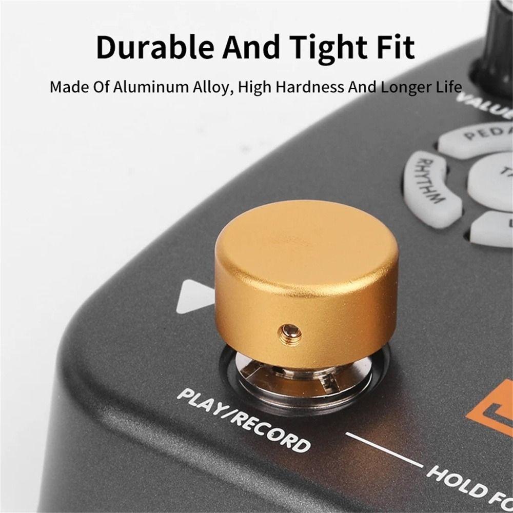 Protector Button Effector Pedal Caps Aluminium Zinc Zinc Alloy Effector Switch Knob  Electric Guitar