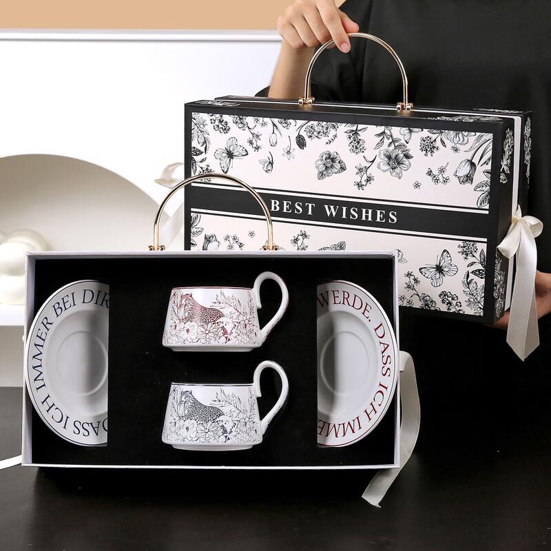 Vintage Keramik Kaffeetasse & Untertasse Geschenkset