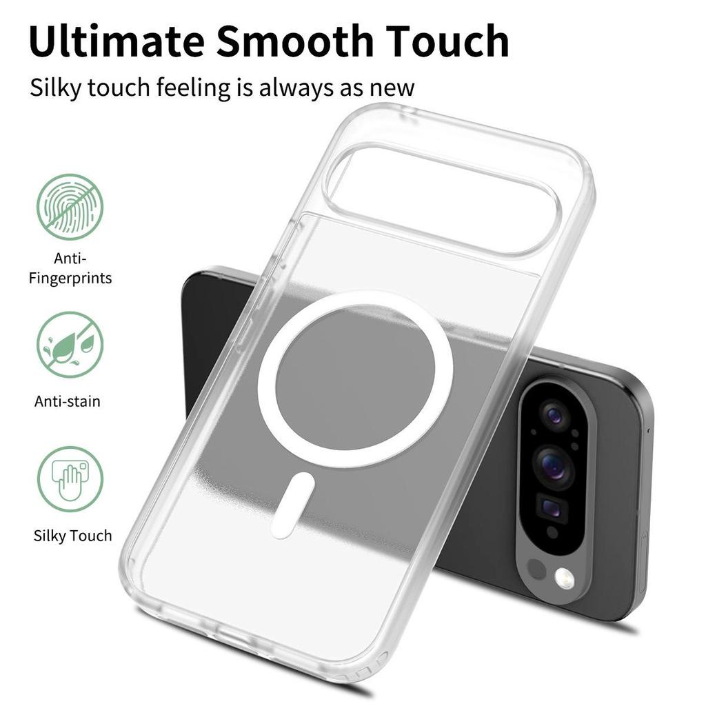 Stříbrný magnetický nárazuvzdorný kryt Google Pixel10 Pro XL