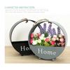 New Nordic Wrought Iron Wall Hanging Floral Basket Round Flower Pot Wall Mount