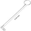 2-Pack 304 Stainless Steel Safety Lanyards – 240mm Rubber-Coated Quick-Release Clip – 40lb Capacity For Marine, Sports, Outdoor – Rustproof