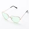Korean Style Retro Peach Heart Sunglasses with Ocean Lens - Unisex Fashionable Heart-Shaped Eyewear