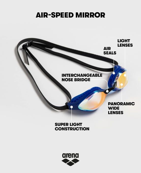 Lunettes de plongée - arena - airspeed - traitement antibuée - joints étanches - verres larges