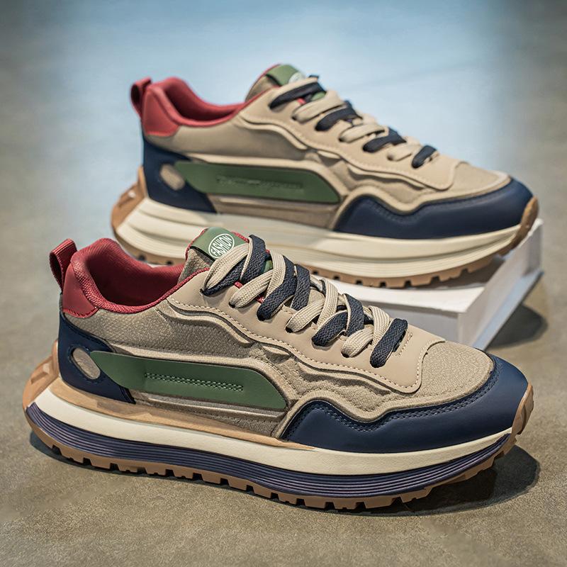 Printemps Nouvelles Chaussures de Sport Décontractées Respirantes Antidérapantes à Semelle Souple Chaussures Blanches Chaussures Tendance pour Homme