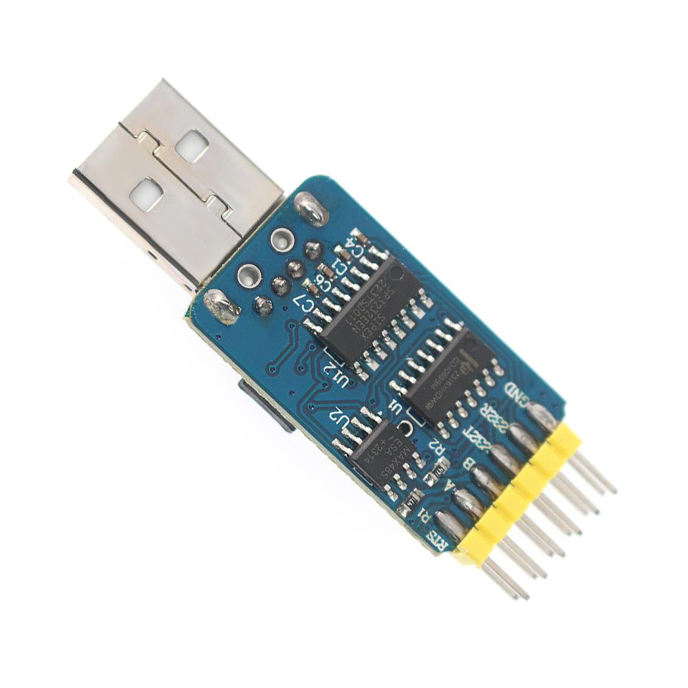 1pc 6-in-1 USB to TTL/RS485/RS232 Serial Converter Module CP2102- 3.3V/5V Dual Voltage
