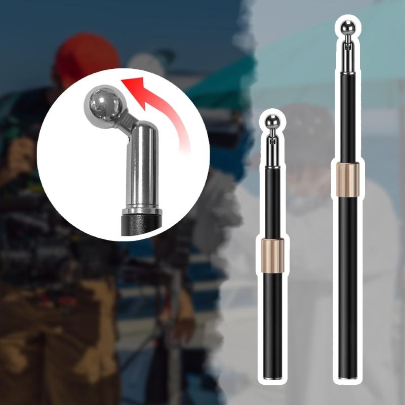27cm/45cm Telescoping Iron Camera Mounting Rod 90 Degree Rotatable Ball Head For Photography Live Streaming Accessories