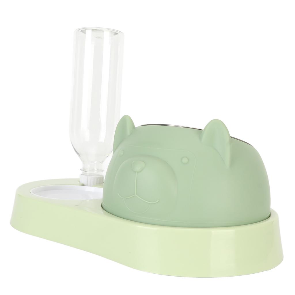 Raised Stand Dish Bowls Siphon Principle 4 In 1 Stainless Steel Detachable Prevent Upset Pet Food Feeder for Cats Dogs