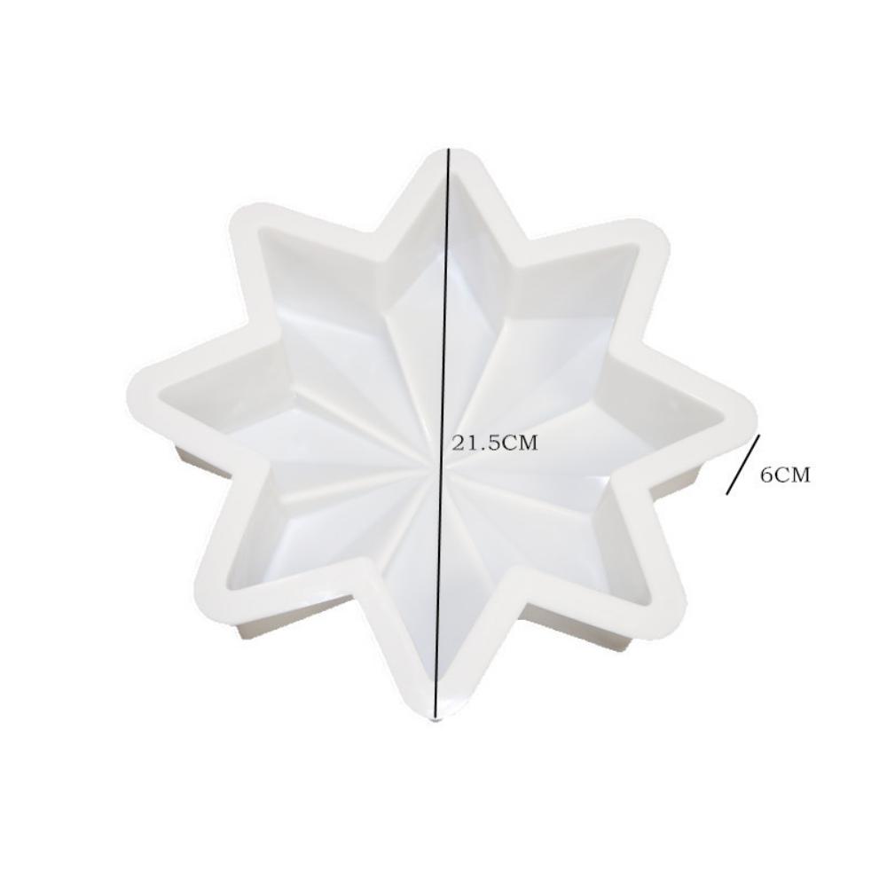 8 - Angle Flower Mousse Badyánová dortová forma Forma na pečení Silikonový fondán Šifon