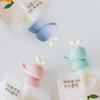 Fergie baby food pouch topper whale cap 2-piece set, pink + mint, 1 set