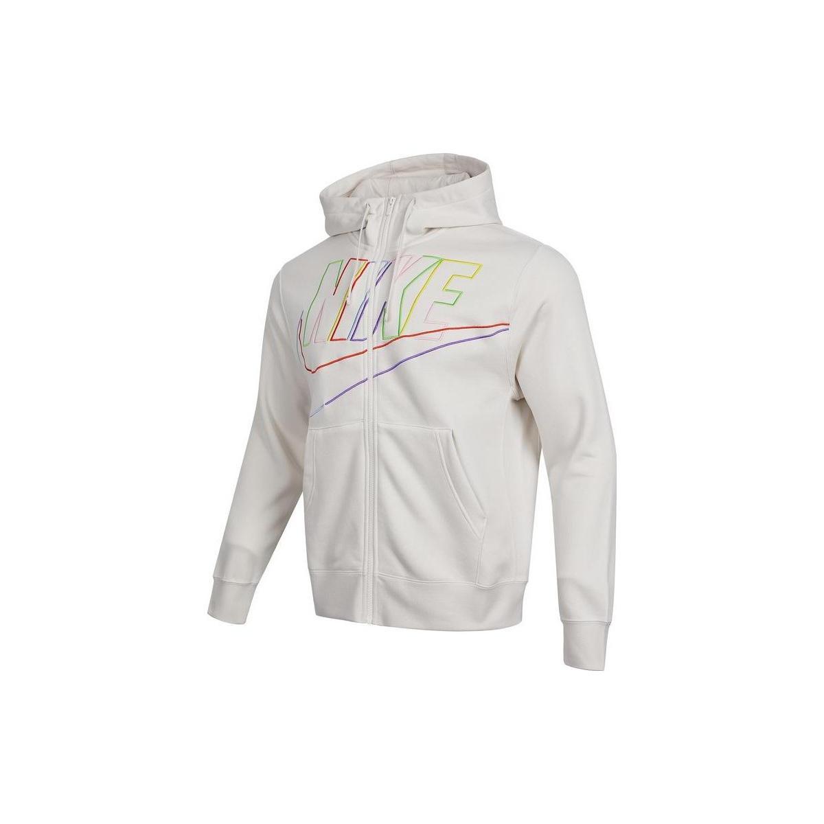 Nike Club Fleece Logo Jacket  White  Men s DX0536-030 M