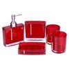 Acrylic 5pc Bathroom Accessories Set Bath Cup Bottle Toothbrush Holder Soap Dish