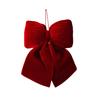 Christmas Ornament Multi-Size Design Velvet Fabric Bow Handmade 3D Shape Christmas Bowknot Decoration