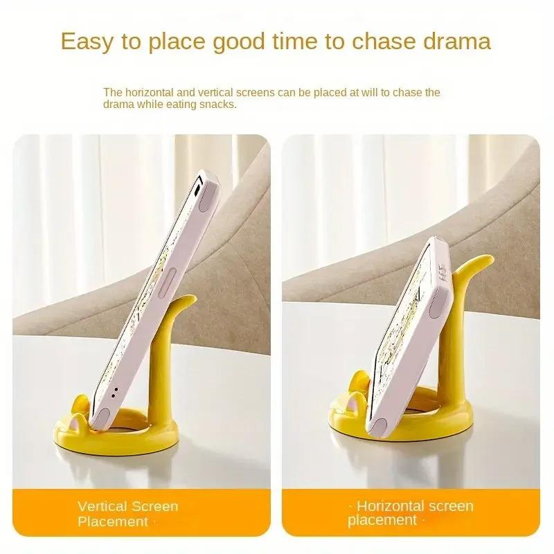 1Pcs Cartoon Cat Phone Stand Adjustable Angle Cute Desktop Holder for Watching Videos Calls Fits Most Smartphones