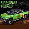 1:24 Hummer EV Pickup Alloy New Energy Car Model Cast Metal Off-road Vehicle Car Model Simulation Sound and Light Children's Gift Convertible Pickup